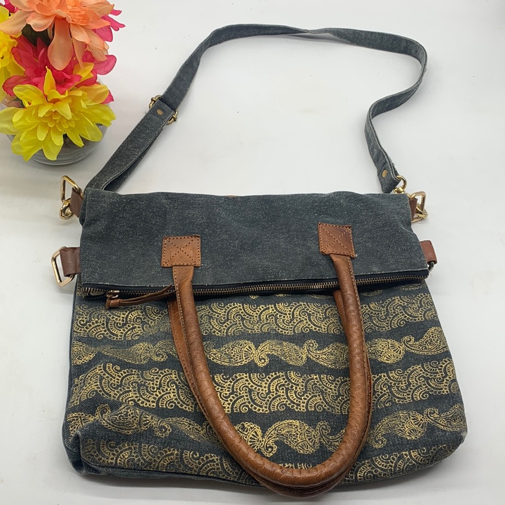 Mona B Gray Bold Crossbody Bag MCB4214F